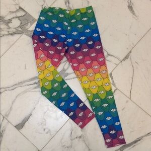 Colorful Rainbow Leggings by Allison Eden sz Med